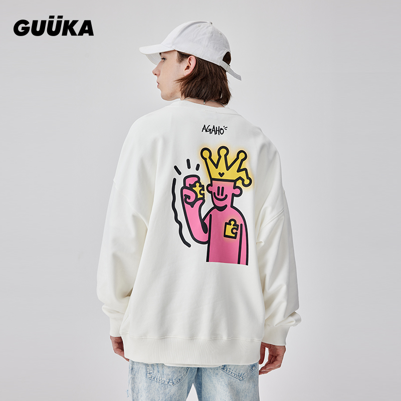 王栎鑫同款GUUKA圆领卫衣