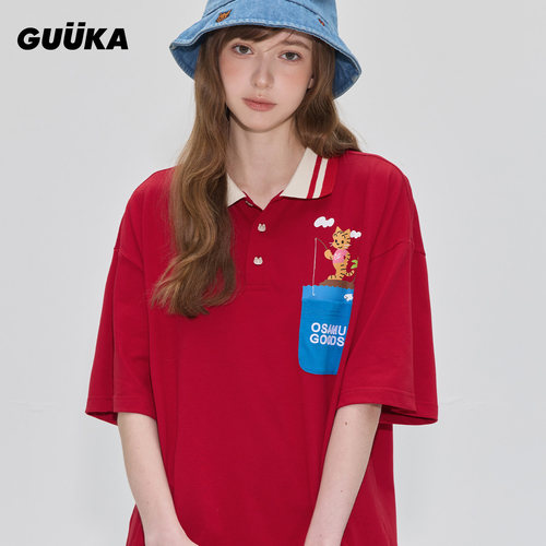 GUUKA重磅纯棉原田治联名POLO