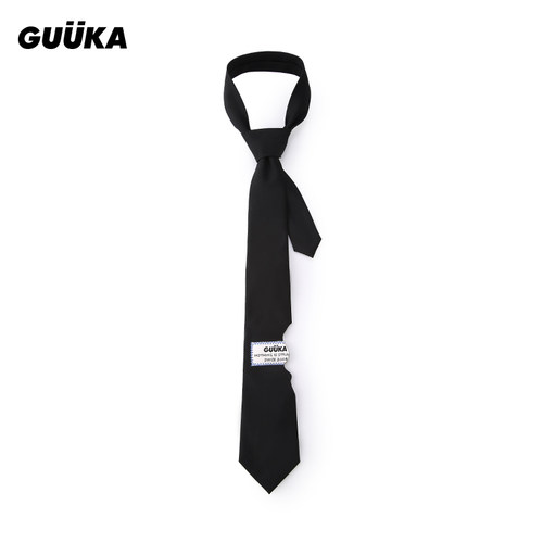 GUUKA情侣嘻哈学院风JK制服LOGO皮标领带配饰 潮牌衬衫领带男女 - 封面