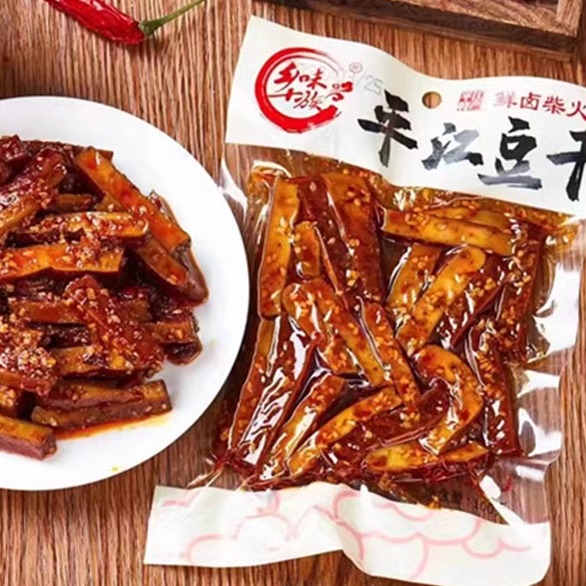 湖南平江特产豆干豆腐干柴火干三角干香干子即食休闲麻辣零食100g