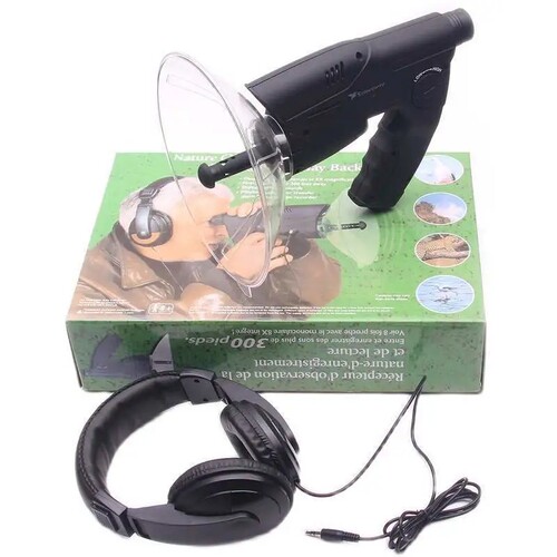 单筒望远镜拾音器户外野生动物声音收集器听鸟器8倍观鸟仪望远镜