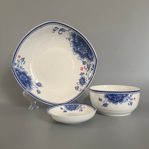 冠福青花牡丹中式陶瓷餐具