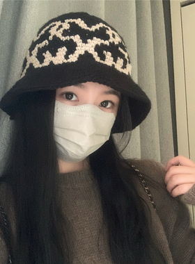 白敬亭同款毛线帽复古手工针织帽