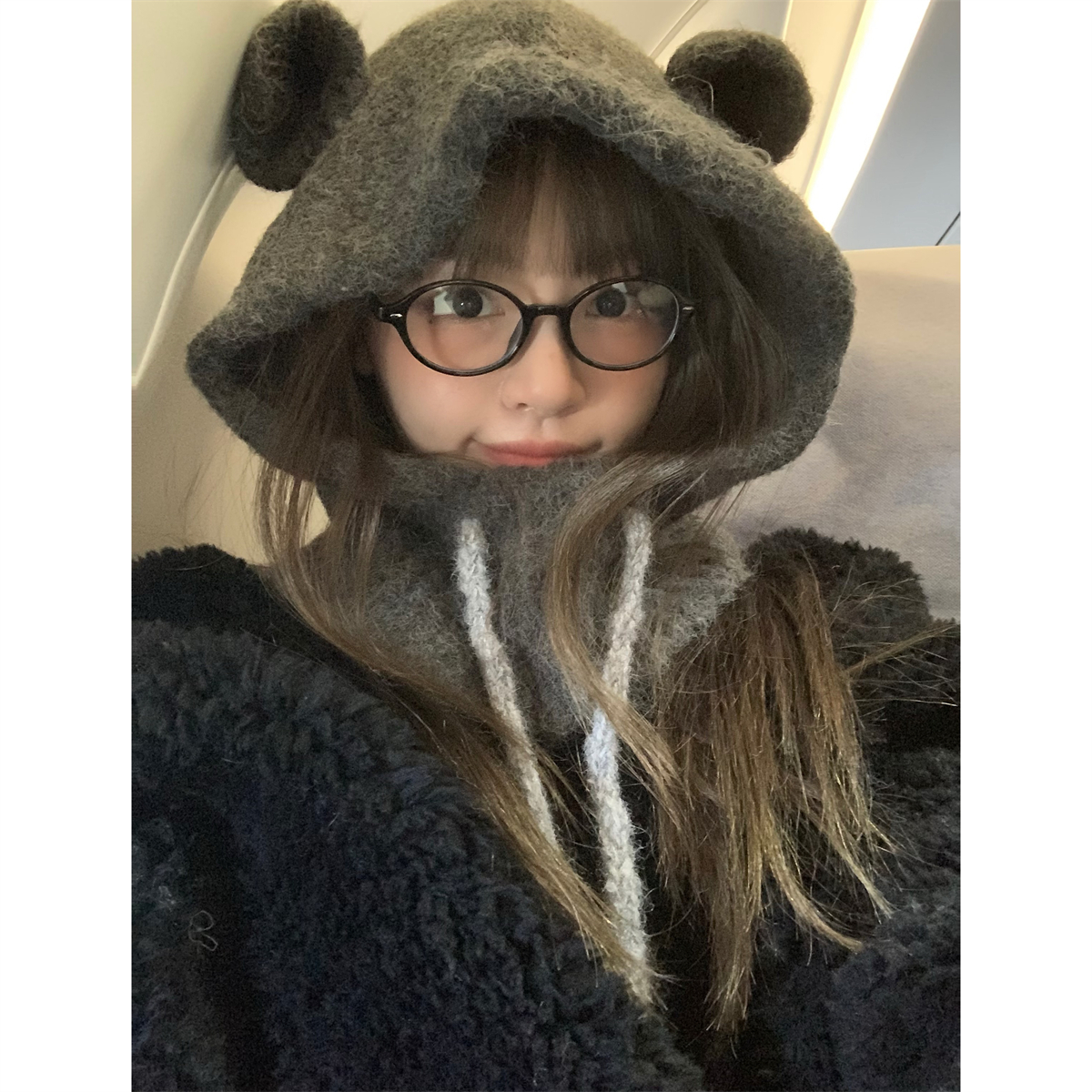 日系可爱小熊帽巴拉克拉法帽