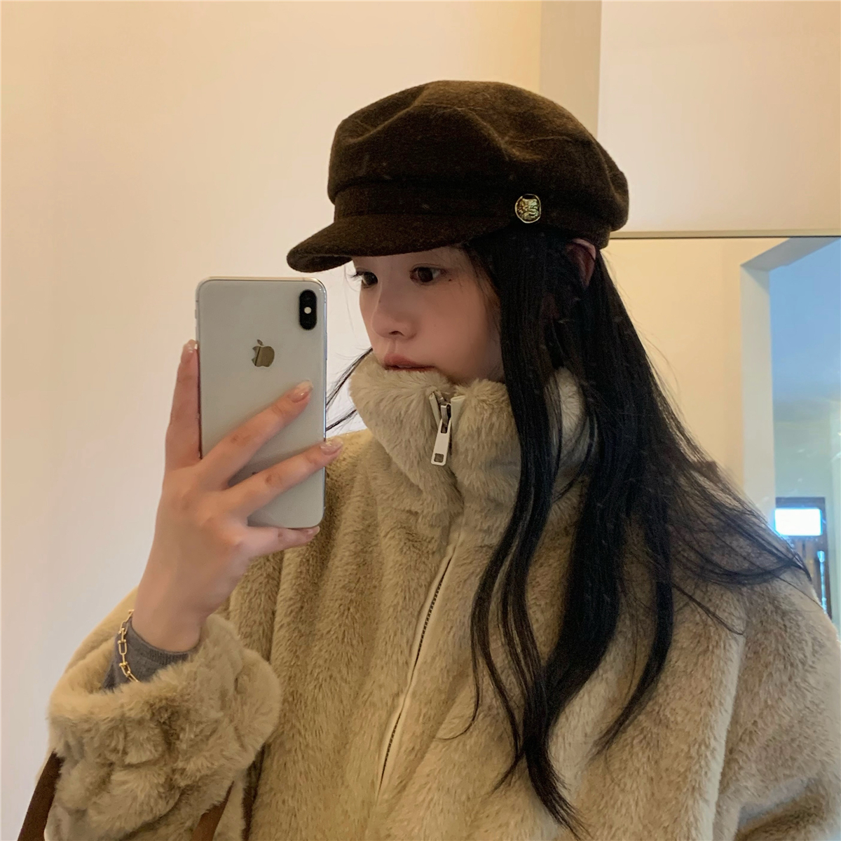 气质款画家帽韩版复古羊毛贝雷帽