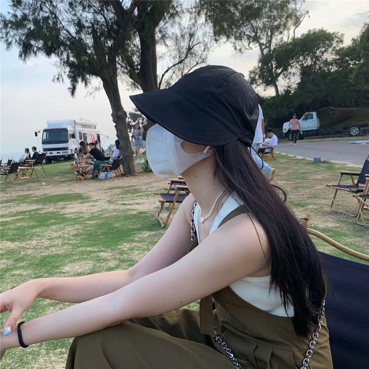 赵露思同款子女夏季防晒帽