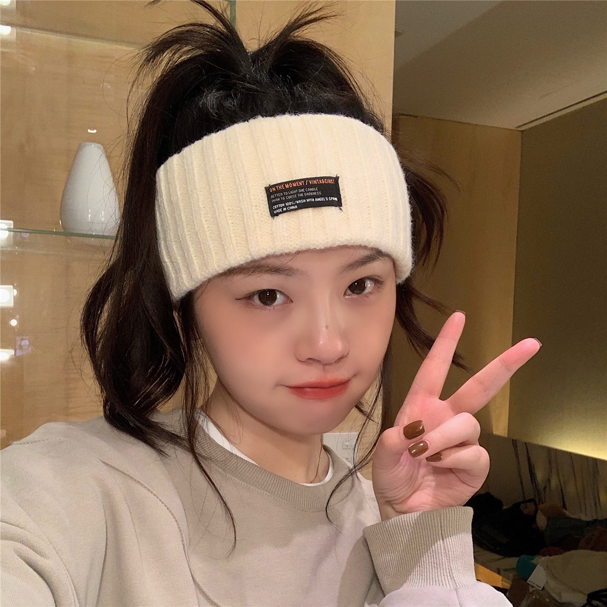 丁走走韩版ins宽边显脸小针织运动发带女洗脸头箍2022新款头饰潮