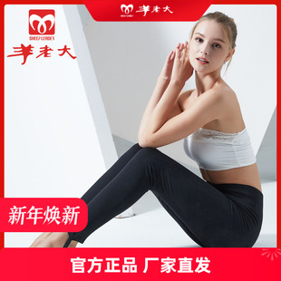 暖宫高腰氨基酸保暖裤 加厚修身 WK9202 女羊毛蚕丝冬季 羊老大棉裤