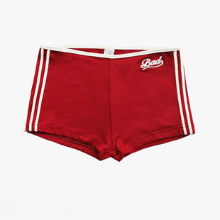 badblood美式辣妹运动风包边刺绣打底裤跑步健身运动外穿短裤女夏