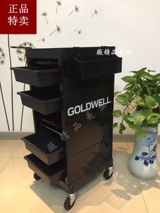 销原装 带锁理发店烫染工具车厂 美发推车发廊黑色多功能抽屉式