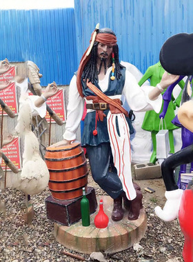 杰克船长加勒比海盗饭店迎宾摆件