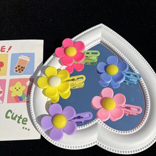 新品 宝宝发饰头饰女孩发卡不伤发儿童花朵发夹 女童刘海夹韩版