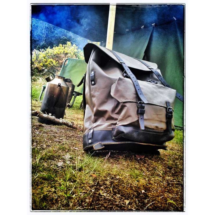 复古双肩包户外背包胡椒盐瑞士