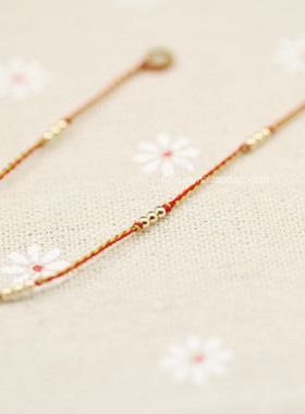 手绳极细14K包金脚链多色可选