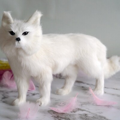 狐狸摆件人山用品真毛胡家真身