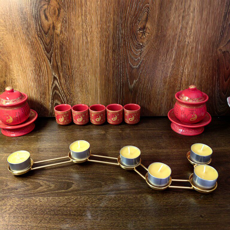 南斗六星灯架斗姆君供灯酥油灯座锌合金蜡烛台拜北斗用品道堂摆件