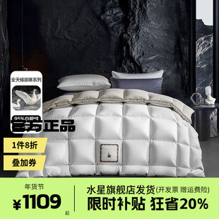 水星家纺鹅绒被羽绒被95白鹅绒冬四季春秋被子冬保暖被芯云窗视界