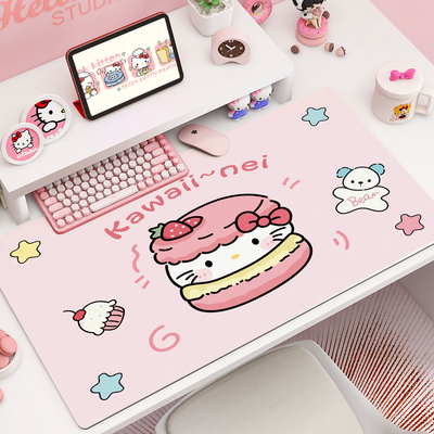 鼠标垫超大号加厚可爱女生高颜值卡通办公桌垫学生书桌垫子防滑