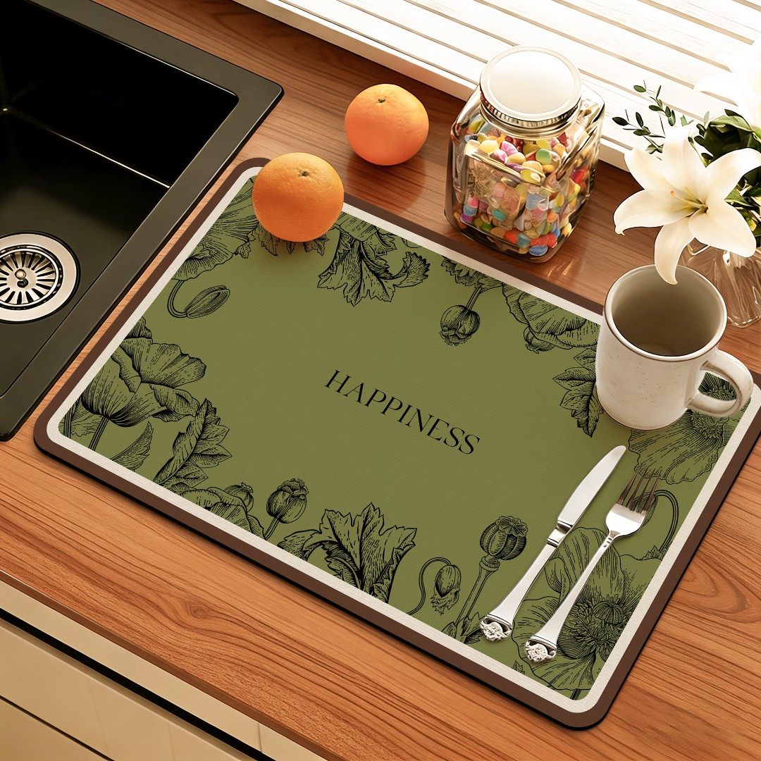 厨房沥水垫碗碟控水垫咖啡机垫台面吸水垫桌面隔热保护洗手台垫子,居家布艺,餐垫,淘宝优惠券,粉丝福利购,淘宝优惠卷