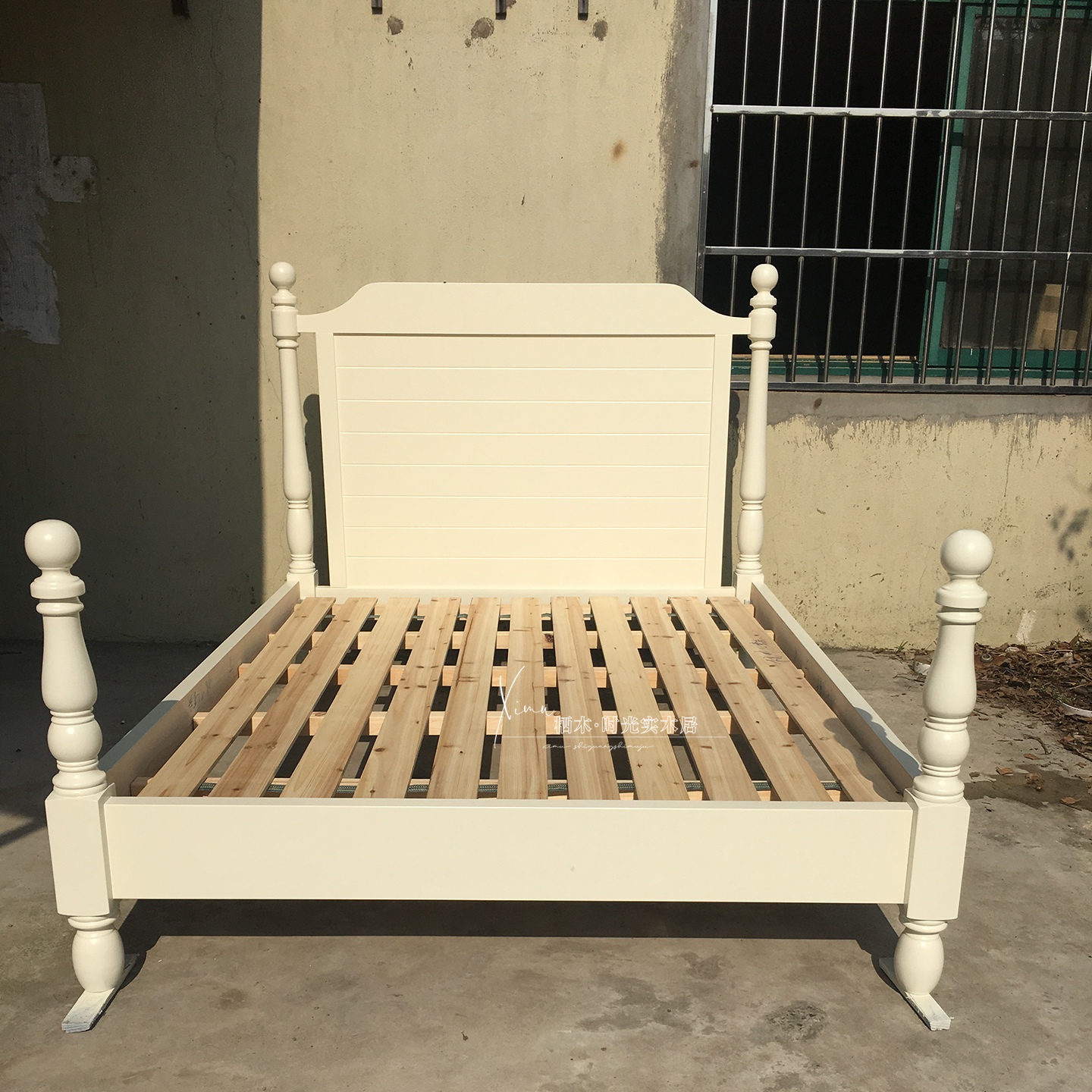 美式复古实木床现代简约公主床