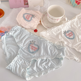 内裤 女冰丝纯欲甜欲面膜日系少女甜美可爱日系少女低腰大码