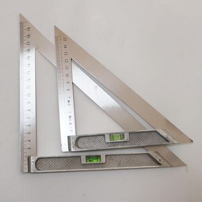 不锈钢三角尺 带水平柱20CM 15cm直角尺 拐尺木工三角板尺 角尺