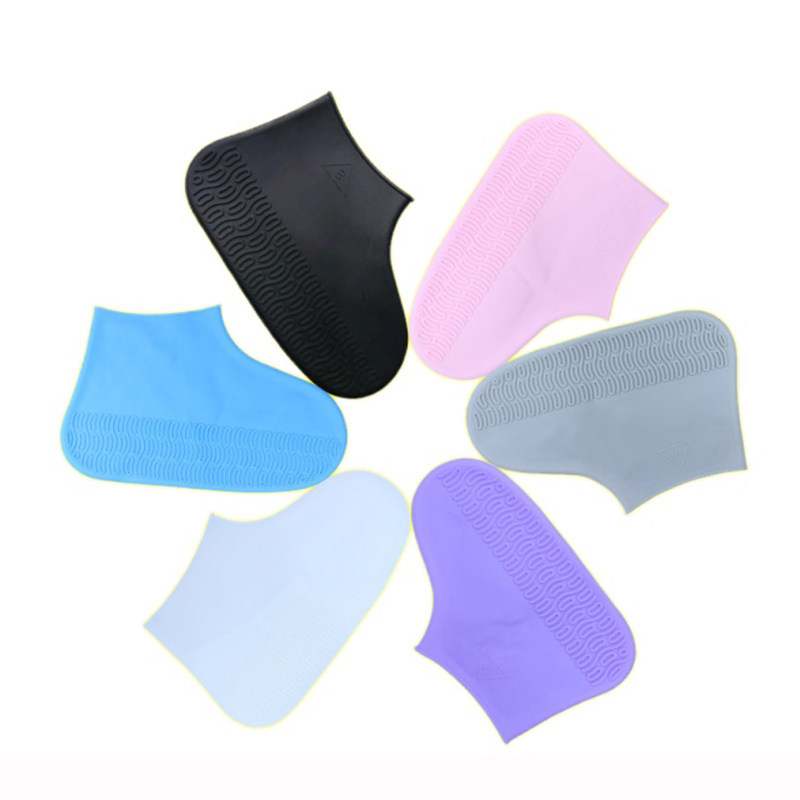 SILICONE RAIN BOOT COVER RAINY DAY THICK NON-SLIP WEAR-RESISTANT SOLE MEN AND WOMEN OUTDOOR RUBBER LATEX RAIN BOOT COVER WATERPROOF SHOE COVER