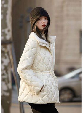 【VS定单】毛领时尚休闲纯色羽绒服女2025年秋冬新款90白鸭绒外套