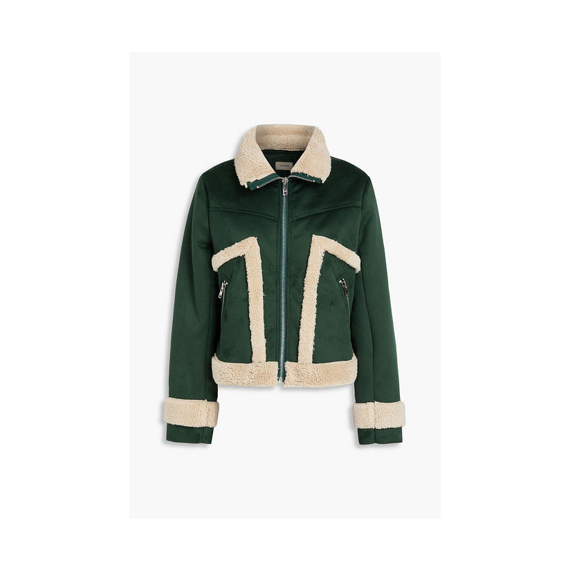 mother denim Roamer teddy 抓绒夹克短外套女轻便舒适经典户外