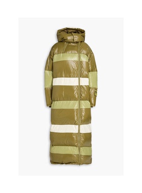 GANNI Askja shell 绗缝条纹连帽羽绒服女休闲经典皮肤风衣轻便
