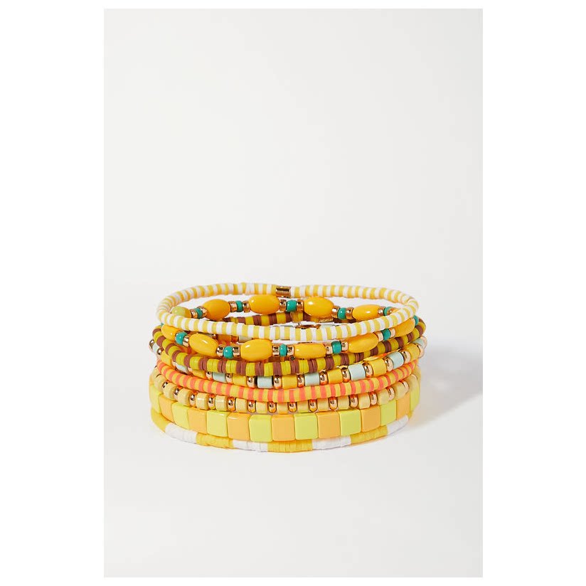 roxanne assoulin colour therapy 搪瓷金色手链 八条装 女