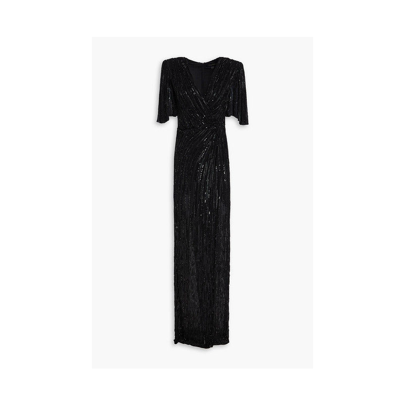 Jenny Packham Ava 裹式精饰雪纺睡裙女