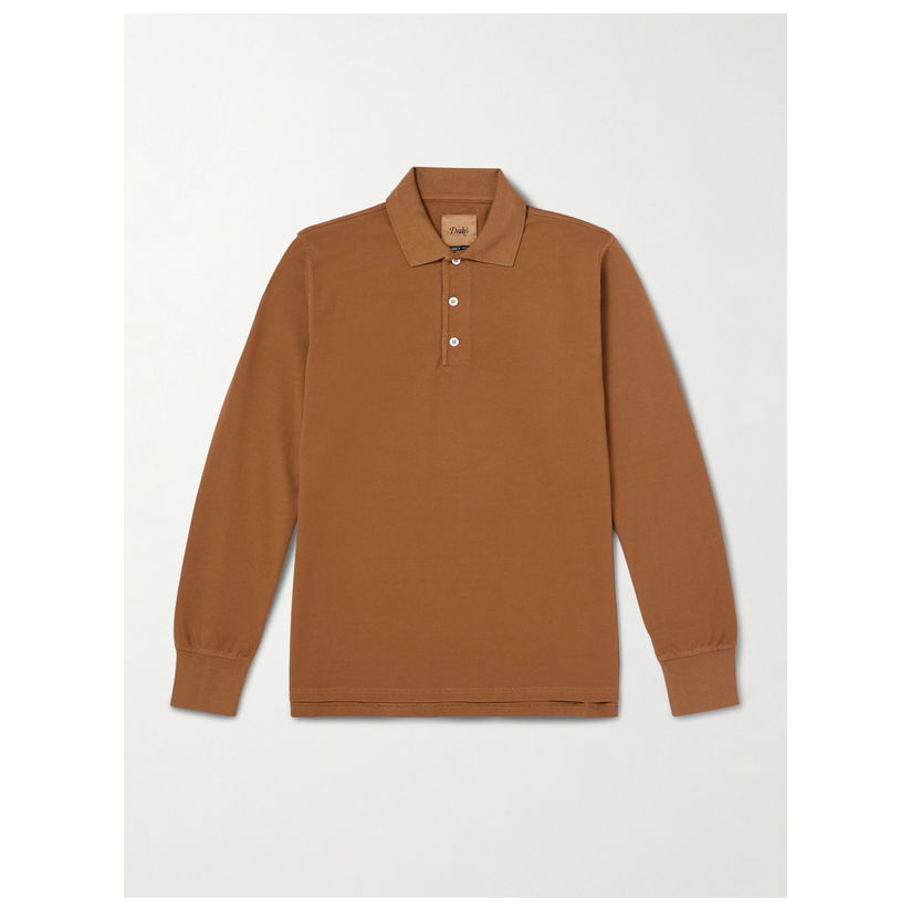 Drake's + HIM 凸纹布Polo衫男经典户外休闲新款商务衬衫