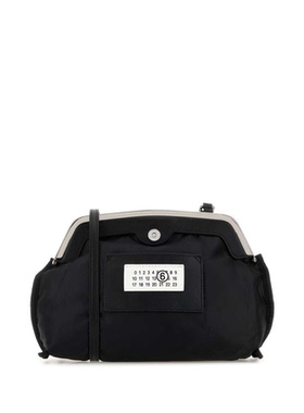 Mm6 Maison Margiela Inside-Out 黑色布织手包女耐用腋下包女