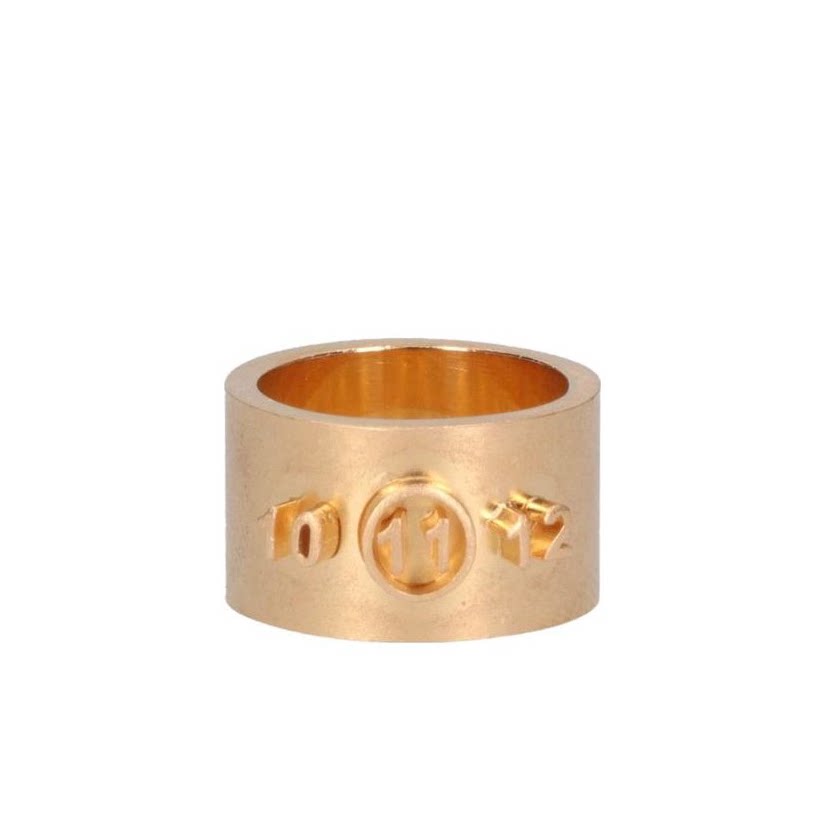 maison margiela 马丁·马吉拉 徽标数字标志宽圈戒指男