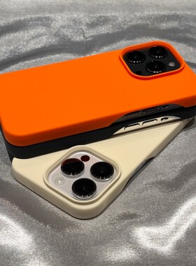 大孔无按键裸机16适用iPhone14苹果15promax手机壳13半包12简约17纯色Xs磨砂XR防指纹plus软硅胶防摔小红书女