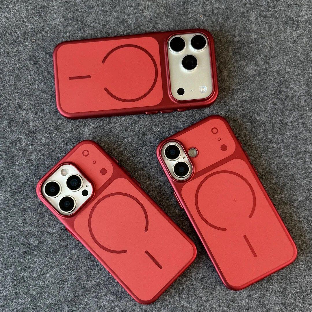 秒变大视窗磁吸充电适用iPhone17苹果17promax手机壳16超薄15硬壳14电镀13亚克力12硬壳红色magsafe纯色高级