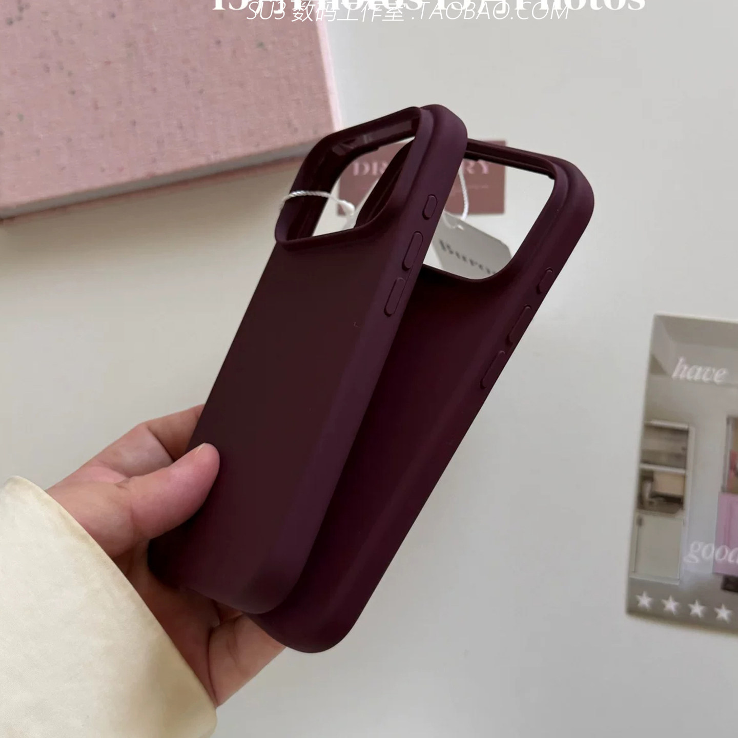 绝美梅子红酒红色适用18pro苹果18promax手机壳iPhone 17pro高级感小众16新款15plus包侧边按键Air防摔14