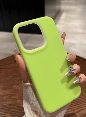 耐脏Q弹果冻感真液态硅胶适用小米14/13手机壳pro荧光绿色红米K70加厚E全包边K60至尊版防摔ultra软糯ins风女