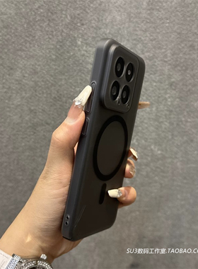 高级感磨砂透黑色MagSafe磁吸无线充电适用p40华为X50i荣耀100/90pro手机壳50se超薄PC硬壳X40gt全包镜头X30i