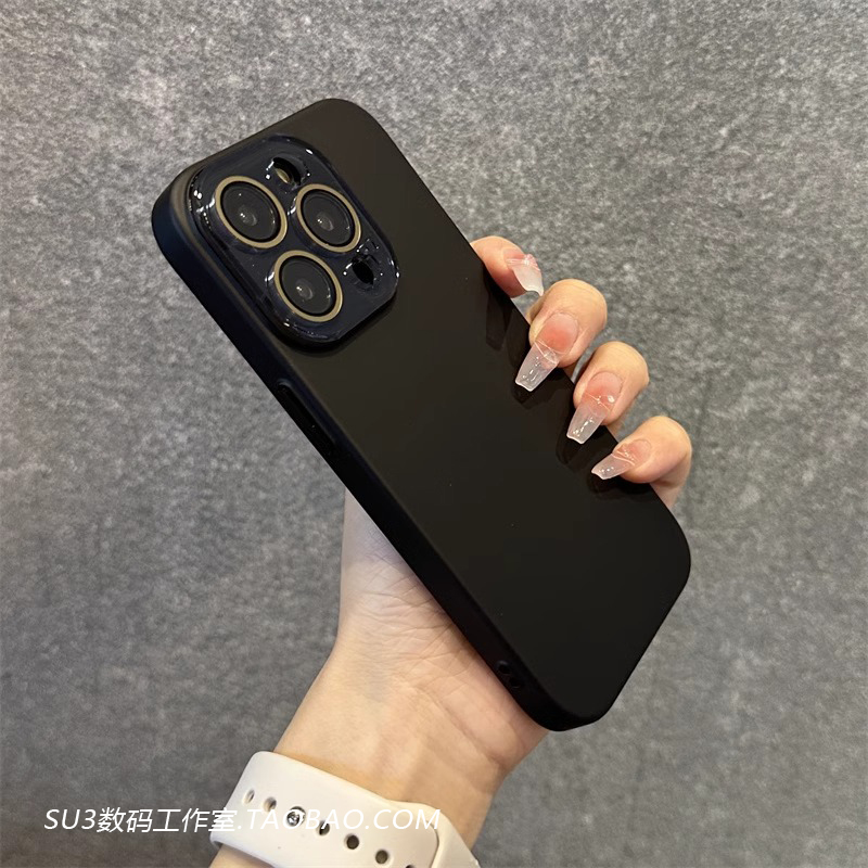 黑色适用华为mate60pro手机壳Pura70自带水晶镜头膜ultra全包mate50磨砂40硅胶30软+高级感E简约男女防摔小众