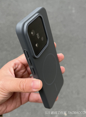 深灰色Beats细磁吸无线充电Turbo4适用note14小米15手机壳14pro高级感13红米K80磨砂K70硬MagSafe冷淡风K60+