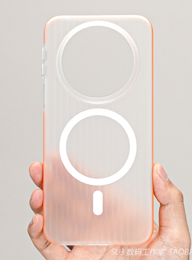Magsafe磁吸IQOO15防滑13边框neo11瓦楞条纹适用vivoX300手机壳X300pro橙色X200s磨砂mini防摔透白硬壳薄大孔
