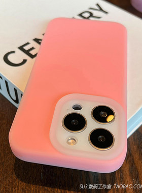 荧光红软糯果冻液态硅胶适用一加13手机壳12全包oppoReno13磨砂小众西柚粉女简约纯色
