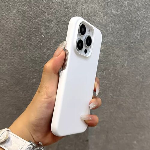 大孔磨砂纯白色X90适用vivoX100手机壳IQOO12/11pro不包按键10无边框neo9sPro+半包8纯色7简约z8硬壳z9Tultra