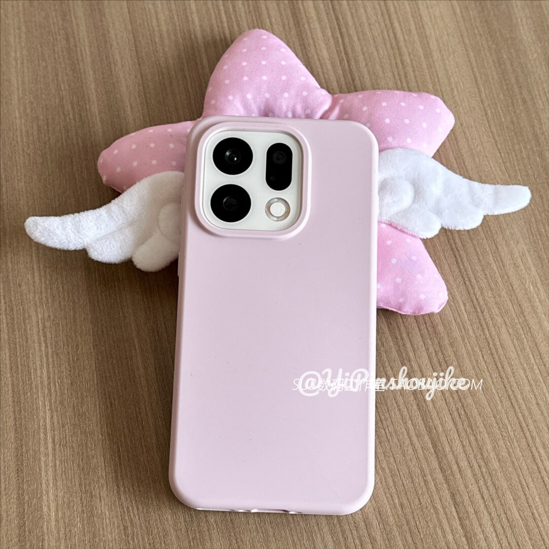 雾面浅粉色软糯橡皮感FindX9pro适用oppoFindX9手机壳X8s+液态硅胶X7ultra简约Reno14耐脏13全包12防摔网红女