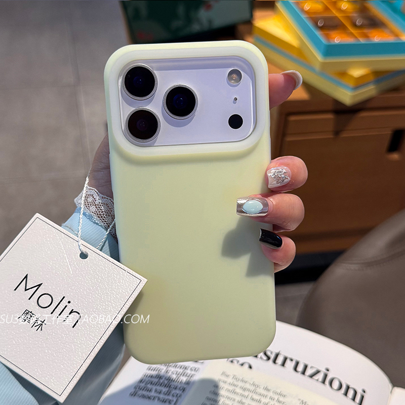 ins朦胧半透感奶黄色适用小米17promax手机壳17pro液态硅胶15s防滑14ultra红米K80防摔k70女ntoe简约小众果冻
