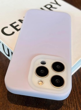 不 发黄果冻浅紫色15适用13小米14手机壳17pro真液态硅胶K70至尊板K60软糯ins网红note14+全包K80防摔耐脏max