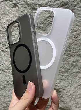 磁吸无线充电Magsafe适用14小米17pro手机壳15s磨砂白ultra防指纹K80半透明13高级透黑K90超薄简约硬max大孔