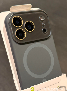 磁吸带水晶全包镜头膜iPhone17适用苹果17promax手机壳16真液态硅胶15深灰色14软糯13全包12防摔magsafe炭灰